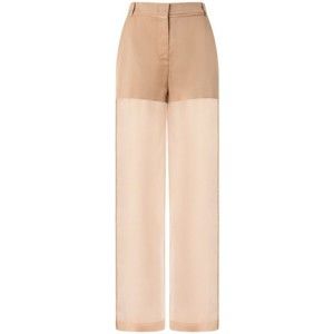 Pinko Wide-Leg Trousers With Sheer Panel Design - NWT